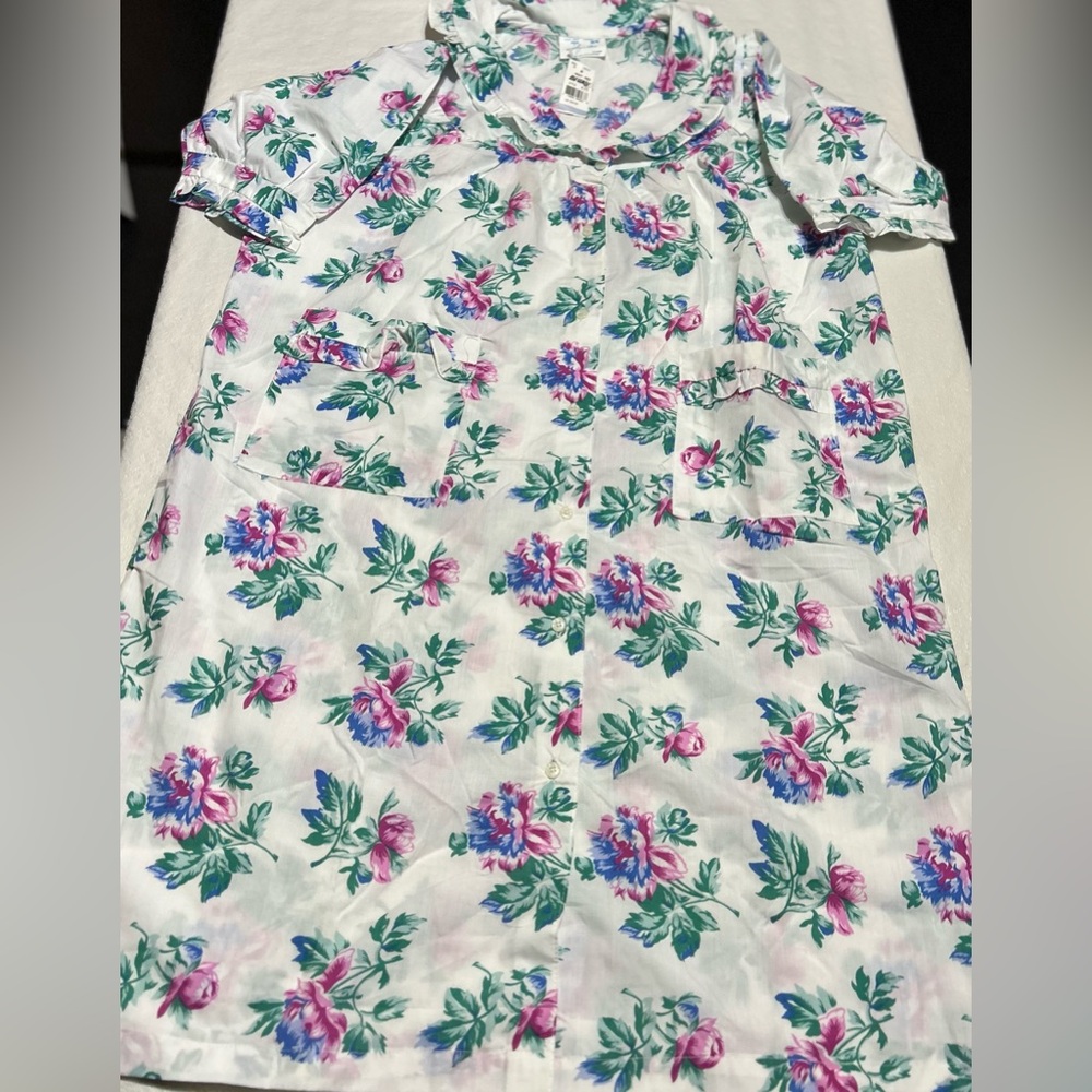 Vintage RARE - Biway with tag  Floral Print House Dress